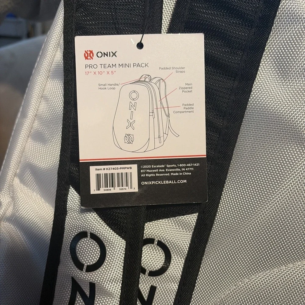 ONIX PRO TEAM Minipack Backpack - Black/White